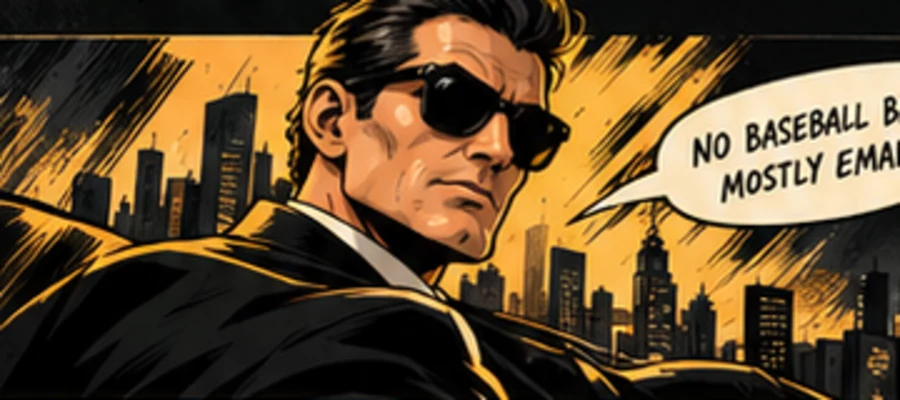 Noir comic illustration of the calm HANDLED fixer